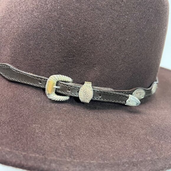 Pantropic Brown Lite Felt Packable Water Repellent Hat Size M women Fedora - Picture 3 of 11